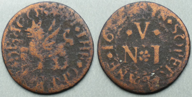 Soper Lane, N V (I) AT THE GREEN DRAGON 1652 farthing